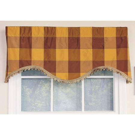 cornice window valance easy diy rlf home pascal check bronze cornice window valance walmartcom cornice window valance easy diy rlf home pascal check bronze cornice window valance walmartcom